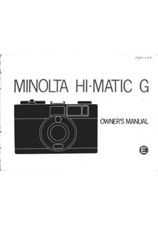 Minolta HiMatic G manual. Camera Instructions.